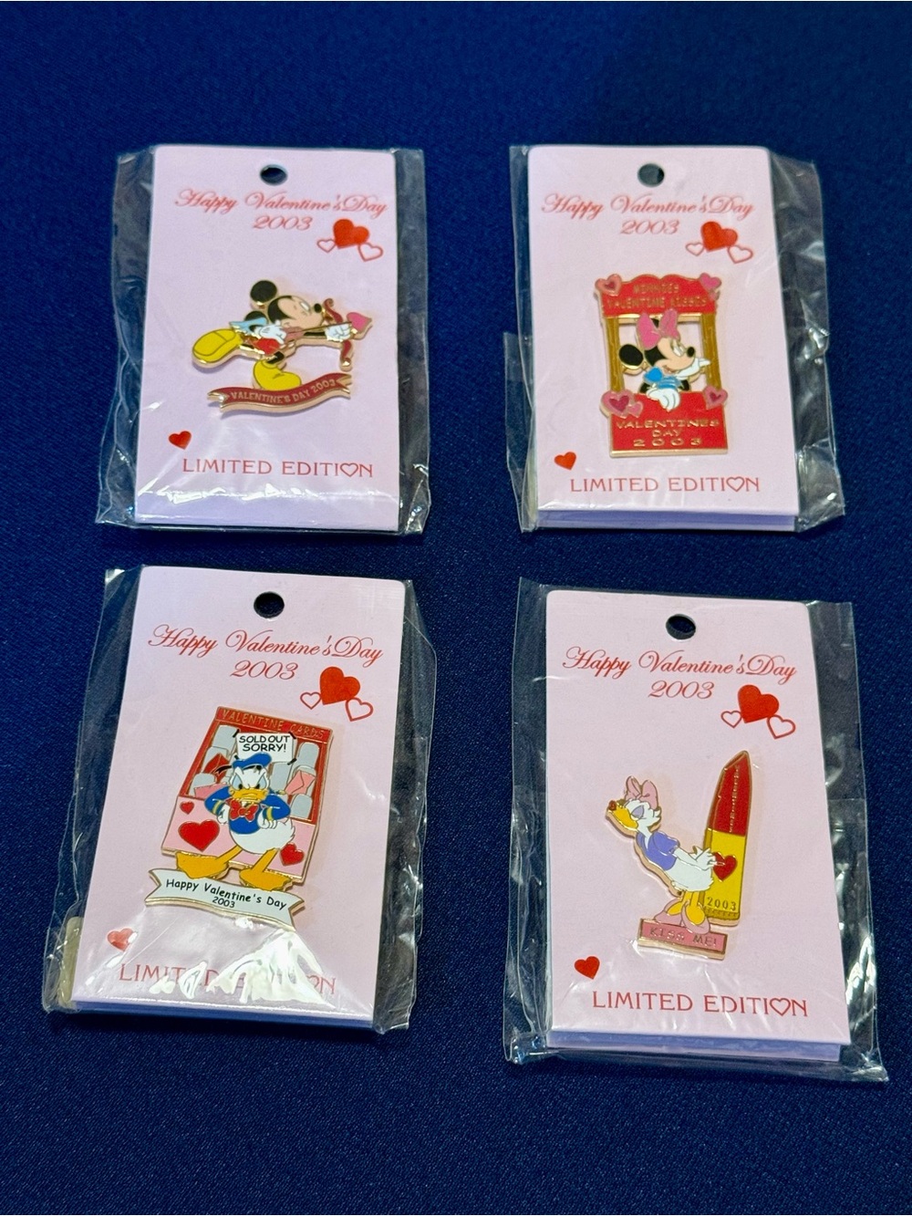 Disney Store Collectible Pin Set – Mickey, Minnie Mouse, Donald + Daisy LE 1500